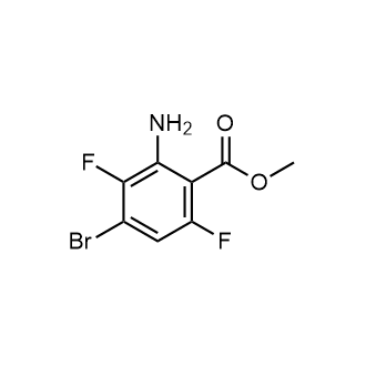 2-氨基-4-溴-3,6-二氟苯甲酸甲酯结构式