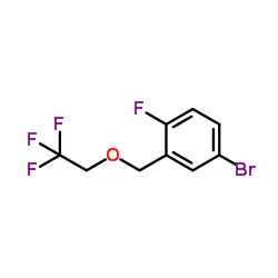 4-Bromo-1-fluoro-2-[(2,2,2-trifluoroethoxy)methyl]benzene结构式