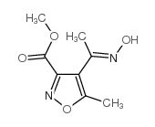 methyl 4-(1-hydroxyiminoethyl)-5-methylisoxazole-3-carboxylate structure