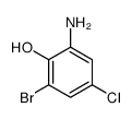 2-氨基-6-溴-4-氯苯酚结构式