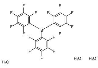 tris(2,3,4,5,6-pentafluorophenyl)borane,trihydrate Structure