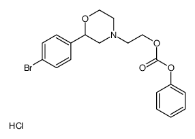 Carbonic acid, 2-(2-(4-bromophenyl)-4-morpholinyl)ethyl phenyl ester,hydrochloride Structure