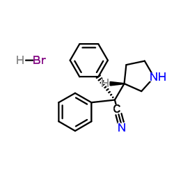 3-吡咯烷乙腈,α,α-二苯基氢溴酸盐结构式