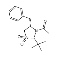 (S)-3-acetyl-4-benzyl-2-tert-butylthiazolidine 1,1-dioxide结构式
