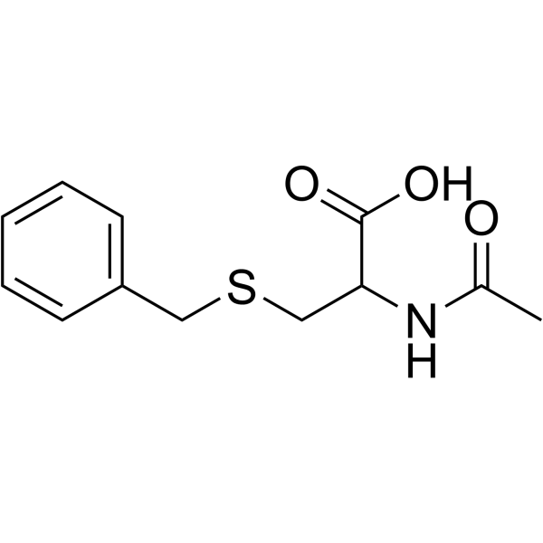 N-乙酰基-S-苄基-DL-半胱氨酸结构式