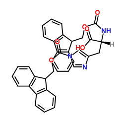 N,1-双[(9H-芴-9-基甲氧基)羰基]-D-组氨酸结构式