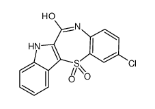 10-chloro-12,12-dioxo-5,7-dihydroindolo[3,2-b][1,5]benzothiazepin-6-one Structure
