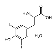 2-氨基-3-(4-羟基-3,5-二碘苯基)丙酸水合物结构式