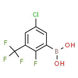 5-Chloro-2-fluoro-3-(trifluoromethyl)phenylboronic acid Structure
