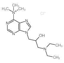 [9-(3-diethylamino-2-hydroxy-propyl)purin-6-yl]-trimethyl-azanium结构式