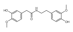 N-(4-Hydroxy-3-Methoxyphenethyl)-2-(3-hydroxy-4-Methoxyphenyl)acetamide结构式