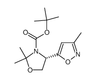 (S)-3-methyl-5-[2,2-dimethyl-3-(tert-butoxycarbonyl)oxazolidin-4-yl]isoxazole Structure