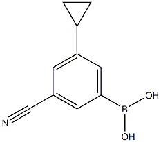 (3-cyano-5-cyclopropylphenyl)boronic acid Structure