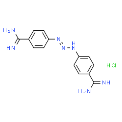 4,4'-(三氮杂-1-烯-1,3-二基)二苯并亚胺盐酸盐结构式