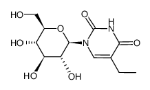 5-ethyl-1-β-D-glucopyranosyl-1H-pyrimidine-2,4-dione结构式