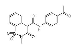 N-(4-Acetylphenyl)-2-methyl-3-oxo-3,4-dihydro-2H-1,2-benzothiazin e-4-carboxamide 1,1-dioxide Structure