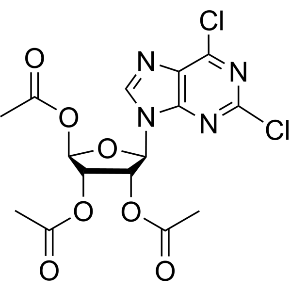 9-[2,3,5-三-O-乙酰基-β-D-呋喃核糖基] -2,6-二氯结构式