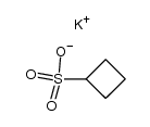 potassium cyclobutane-sulphonate Structure