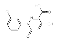 1-(3-氯苯基)-1,6-二氢-4-羟基-6-氧代-3-吡嗪羧酸结构式