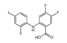 4,5-difluoro-2-[(2-fluoro-4-iodophenyl)amino]benzoic acid Structure