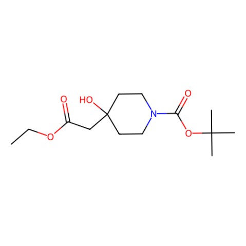 tert-butyl 4-(2-ethoxy-2-oxoethyl)-4-hydroxypiperidine-1-carboxylate Structure