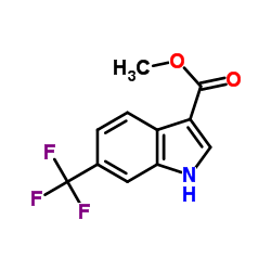 6-(三氟甲基)-1H-吲哚-3-羧酸甲酯结构式