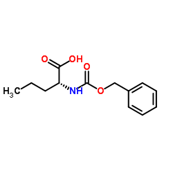 (R)-2-(((苄氧基)羰基)氨基)戊酸结构式