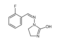 1-[(2-fluorophenyl)methylideneamino]imidazolidin-2-one Structure