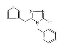 4-苄基-5-(3-噻吩甲基)-4H-1,2,4-噻唑-3-硫醇结构式