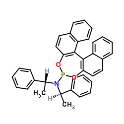 (11bS)-N,N-Bis[(R)-1-phenylethyl]-dinaphtho[2,1-d:1',2'-f][1,3,2]dioxaphosphepin-4-amine Structure