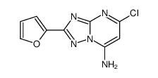 5-氯-2-呋喃-2-基[1,2,4]噻唑并[1,5-a]嘧啶-7-胺结构式