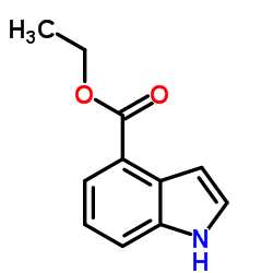 吲哚-4-甲酸乙酯结构式