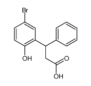 3-(5-溴-2-羟基苯基)-3-苯基丙酸结构式