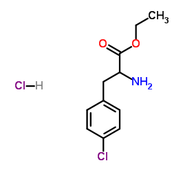 Ethyl 4-chlorophenylalaninate hydrochloride (1:1) structure