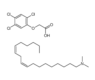 dimethyl-[(9E,12Z)-octadeca-9,12-dienyl]azanium,2-(2,4,5-trichlorophenoxy)acetate结构式