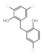 2,4-dichloro-6-[(5-chloro-2-hydroxy-phenyl)methyl]phenol Structure