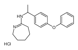 N-[1-(4-phenoxyphenyl)ethyl]-3,4,5,6-tetrahydro-2H-azepin-7-amine,hydrochloride结构式