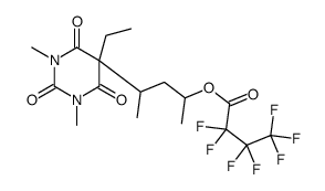 Heptafluorobutanoic acid 3-(5-ethylhexahydro-1,3-dimethyl-2,4,6-trioxopyrimidin-5-yl)-1-methylbutyl ester structure