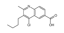 3-butyl-4-chloro-2-methylquinoline-6-carboxylic acid Structure