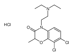 2-(7,8-dichloro-2-methyl-3-oxo-1,4-benzoxazin-4-yl)ethyl-diethylazanium,chloride Structure