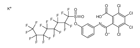 potassium 2,3,4,5-tetrachloro-6-[[[3-[[(heptadecafluorooctyl)sulphonyl]oxy]phenyl]amino]carbonyl]benzoate Structure