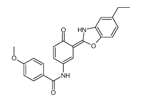 N-[(3E)-3-(5-ethyl-3H-1,3-benzoxazol-2-ylidene)-4-oxocyclohexa-1,5-dien-1-yl]-4-methoxybenzamide Structure