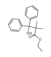 Ethyl 3-hydroxy-2,2-dimethyl-3,3-diphenylpropanoate Structure