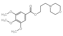 Benzoic acid, 3,4,5-trimethoxy-, 3- (4-morpholinyl)propyl ester Structure
