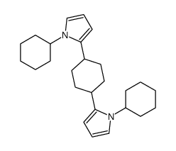 1-cyclohexyl-2-[4-(1-cyclohexylpyrrol-2-yl)cyclohexyl]pyrrole结构式