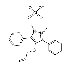 4-Allyloxy-1,2-dimethyl-3,5-diphenylpyrazolium perchlorate结构式