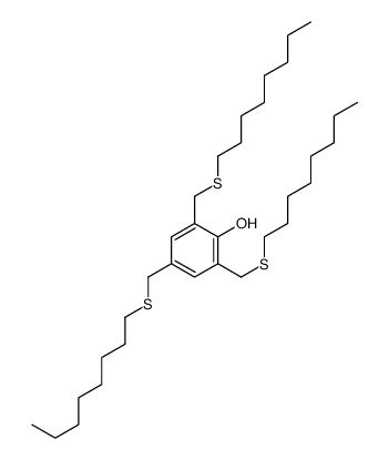2,4,6-tris(octylsulfanylmethyl)phenol结构式