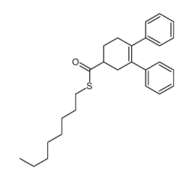 S-octyl 3,4-diphenylcyclohex-3-ene-1-carbothioate结构式