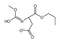 (3S)-3-(methoxycarbonylamino)-4-oxo-4-propoxybutanoate结构式