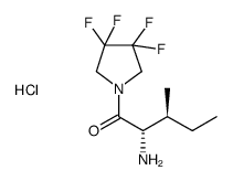 (2S, 3S)-2-amino-3-methyl-1-(3,3,4,4-tetrafluoro-pyrrolidin-1-yl)-pentan-1-one hydrochloride Structure